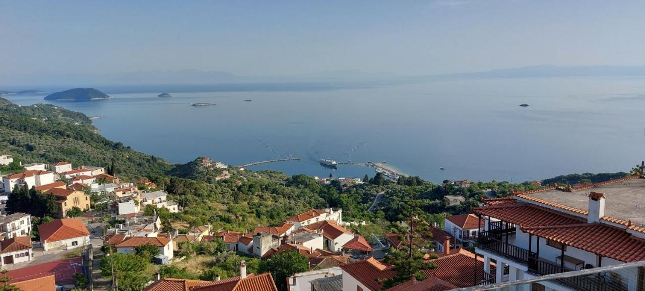 Horizon Studios With Sea View - Free Parking Glossa Exterior foto