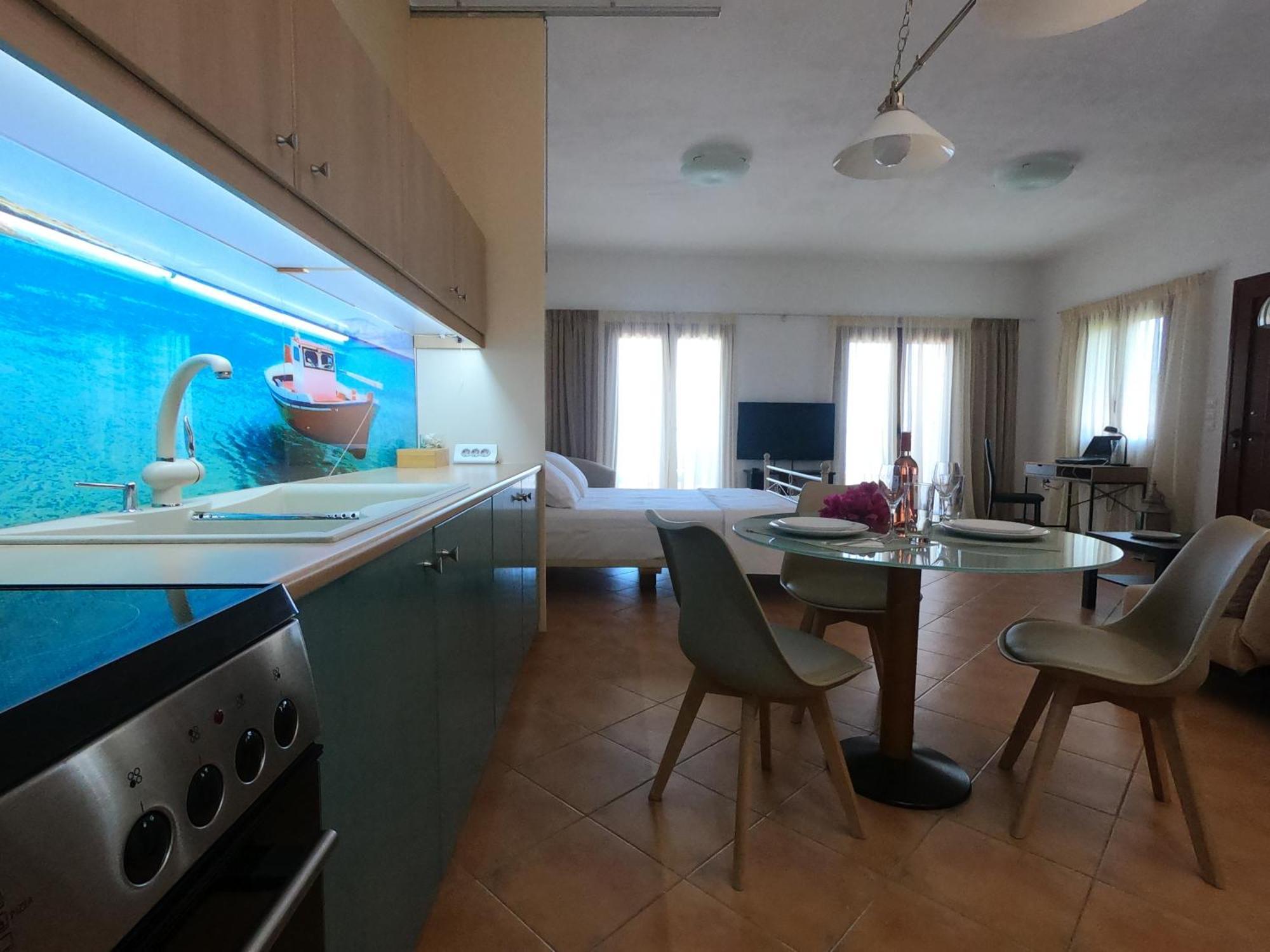 Horizon Studios With Sea View - Free Parking Glossa Exterior foto