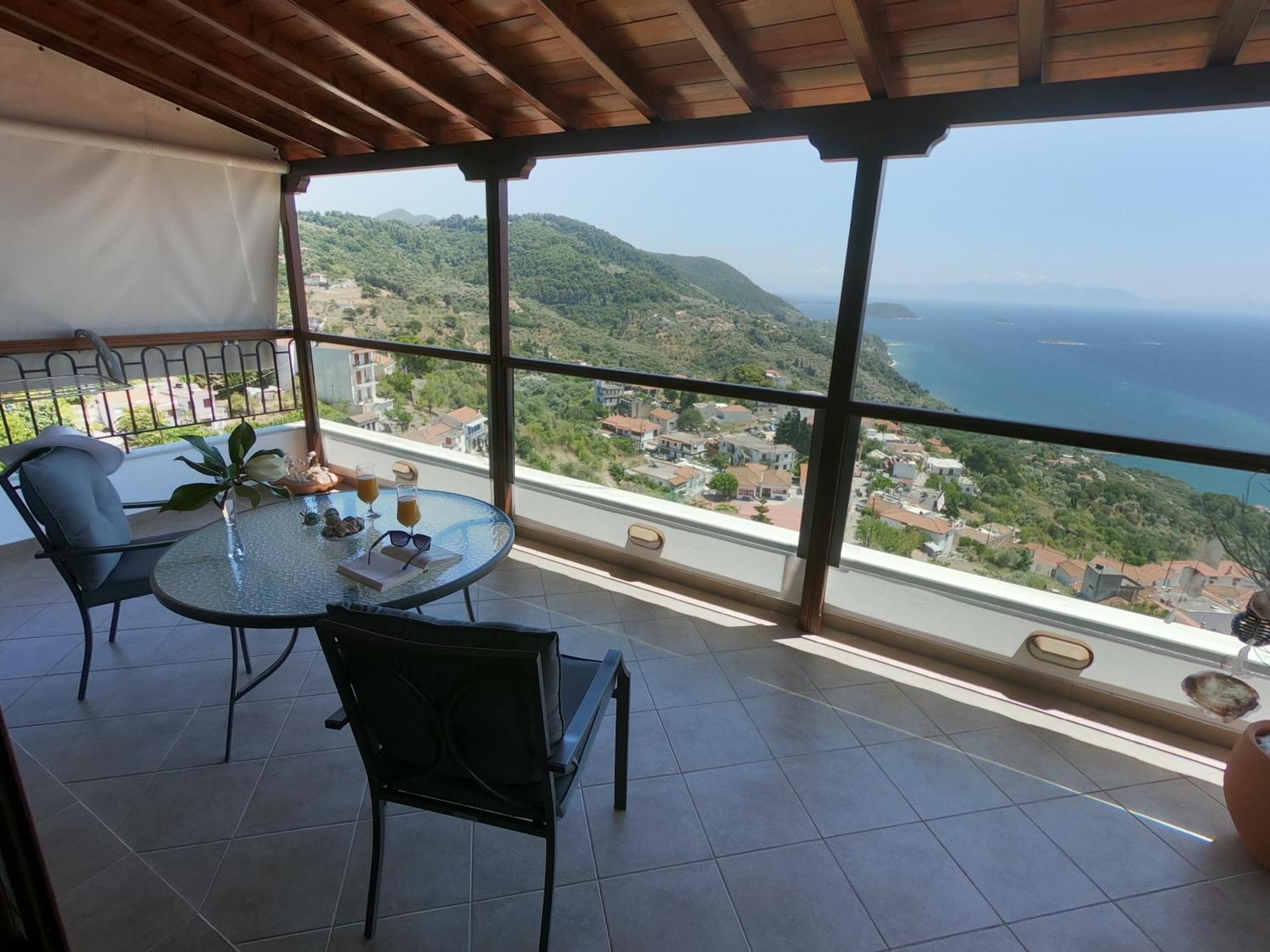 Horizon Studios With Sea View - Free Parking Glossa Exterior foto